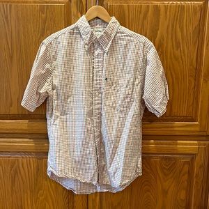 White/Green/Red Plaid Men’s Brooks Brothers Short Sleeve Button Down